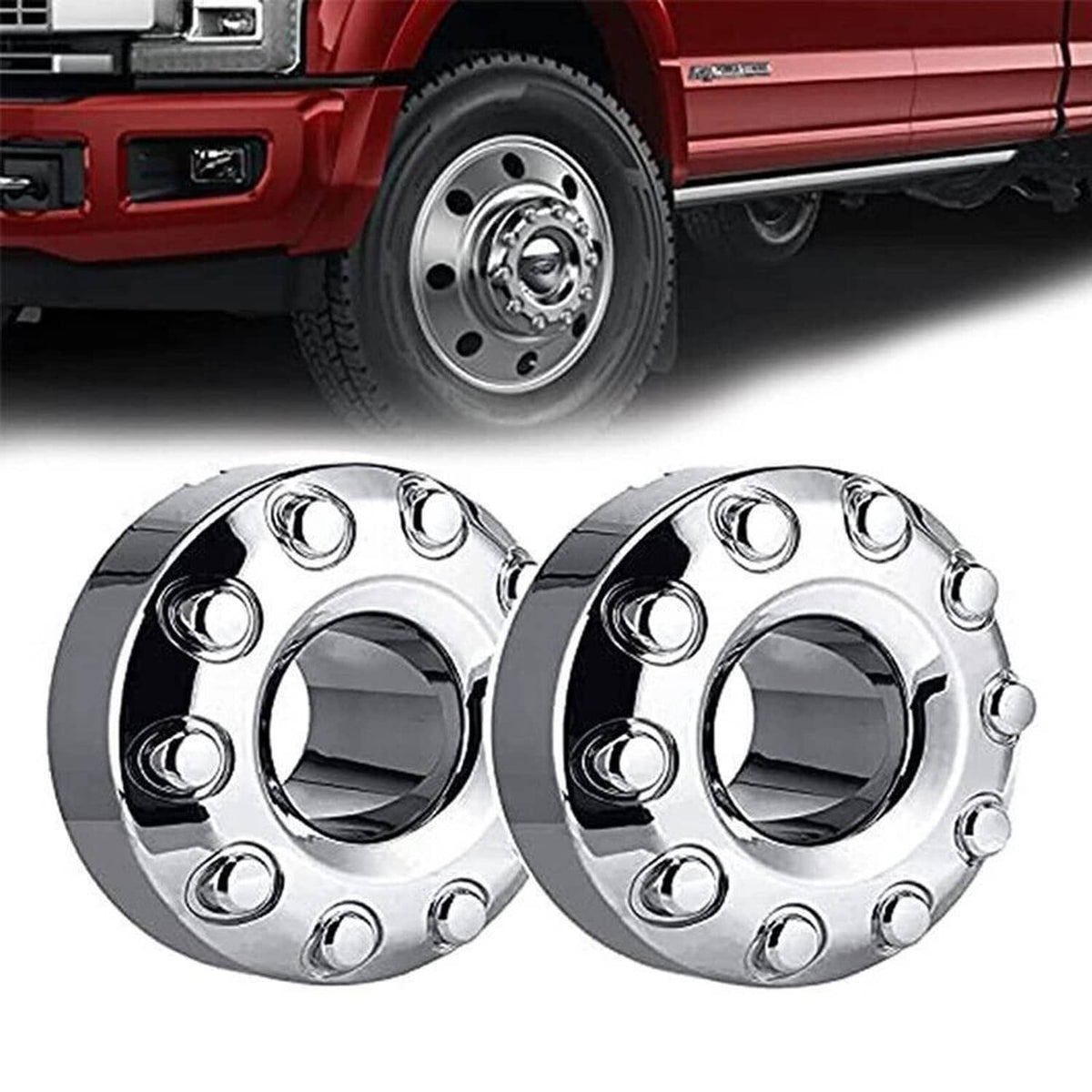 Bethesda Industrial 2Pcs Wheel Center Hub Caps Dually 10 Lug For 2005-2017 Ford F450 F550 Super Duty