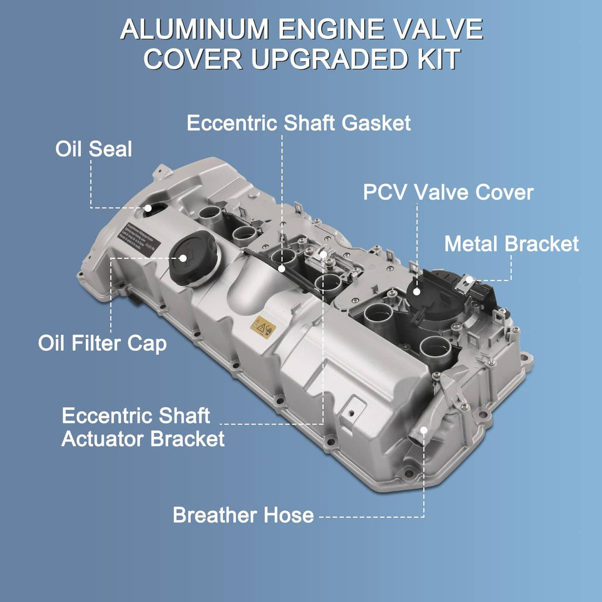 Bethesda Industrial Upgrade Aluminum Valve Cover for BMW N52 E70 E82 E90 E91 328i 528i 128i X3 X5
