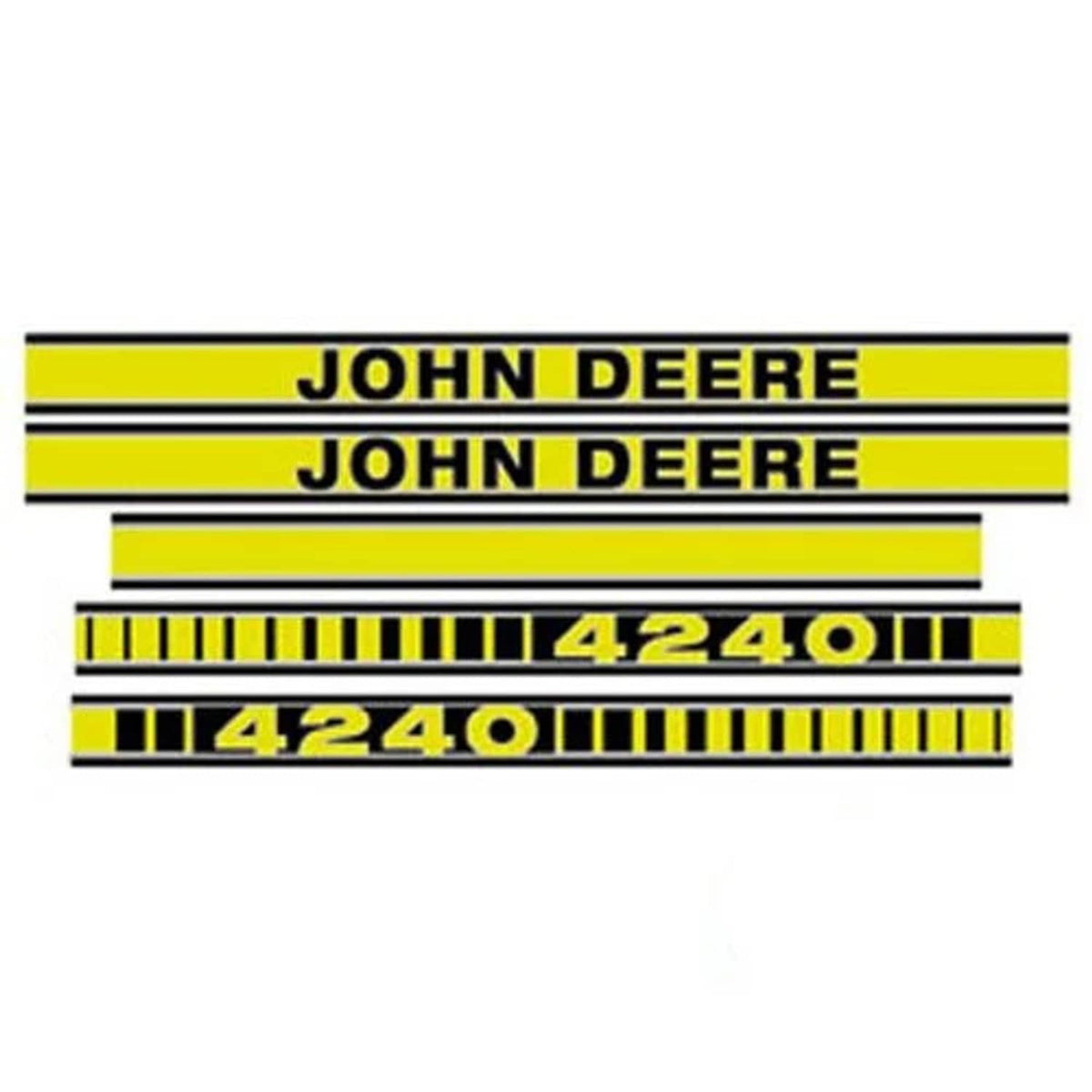 Bethesda Industrial Tractor Decal Set Hood 4240 Yellow fits John Deere 4240 JD4240