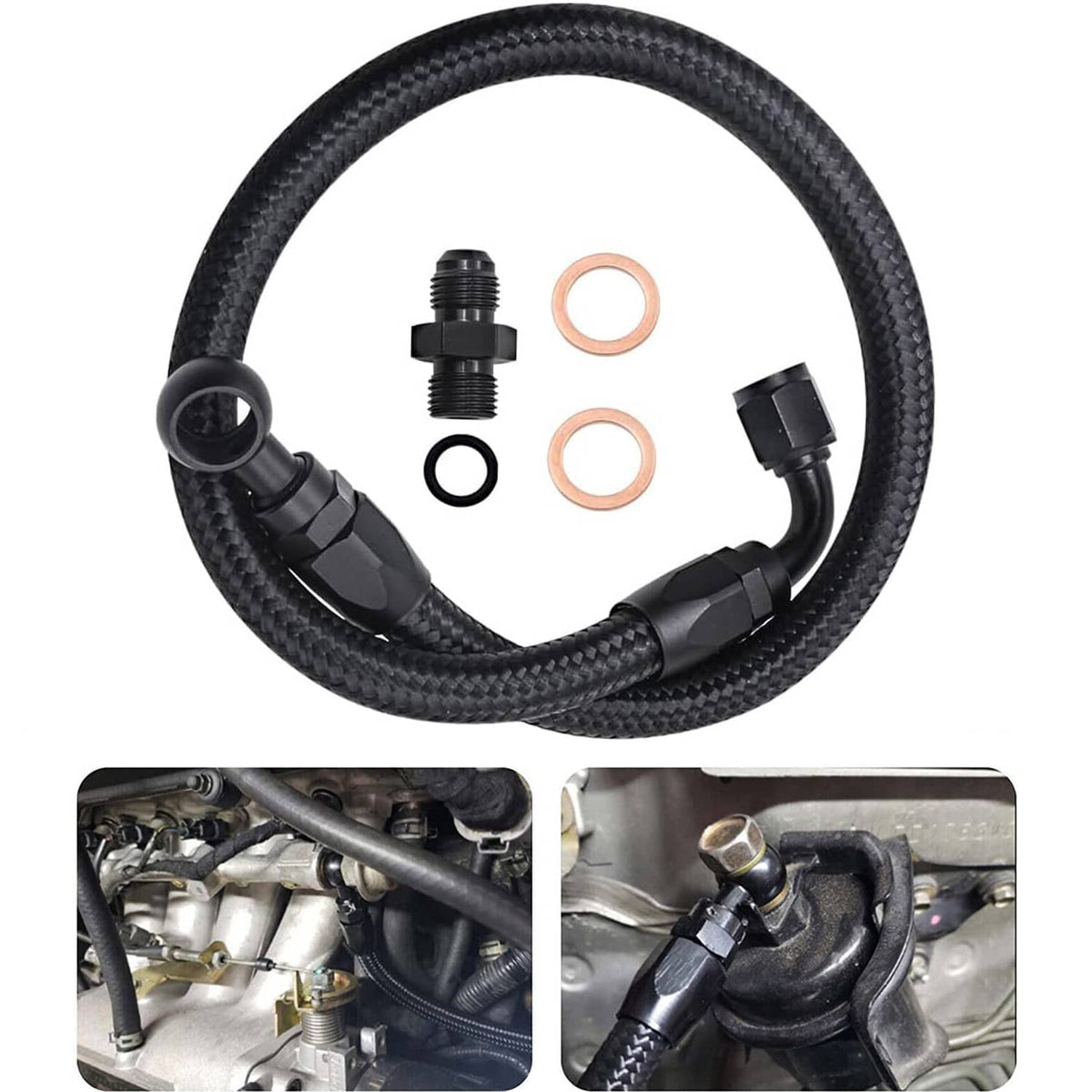 Bethesda Industrial Braided Fuel Line For Honda Civic Acura Integra D15 D16 B16B B16A B18C EG EK DC2