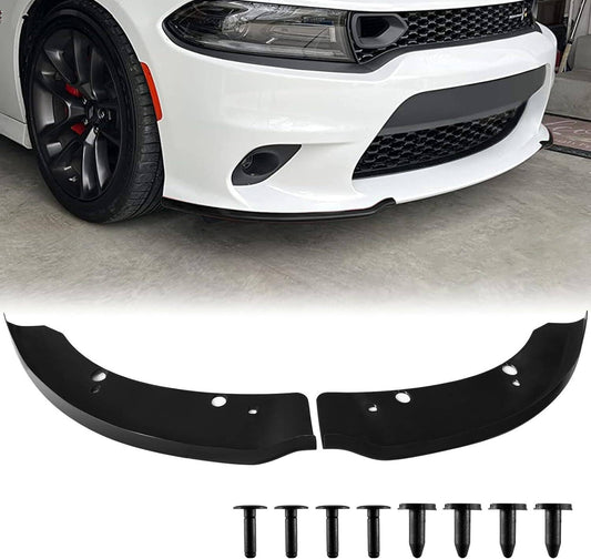Bethesda Industrial Front Bumper Lip Splitter Trim Cover For 2015-2021 Dodge Charger SRT Scat Black