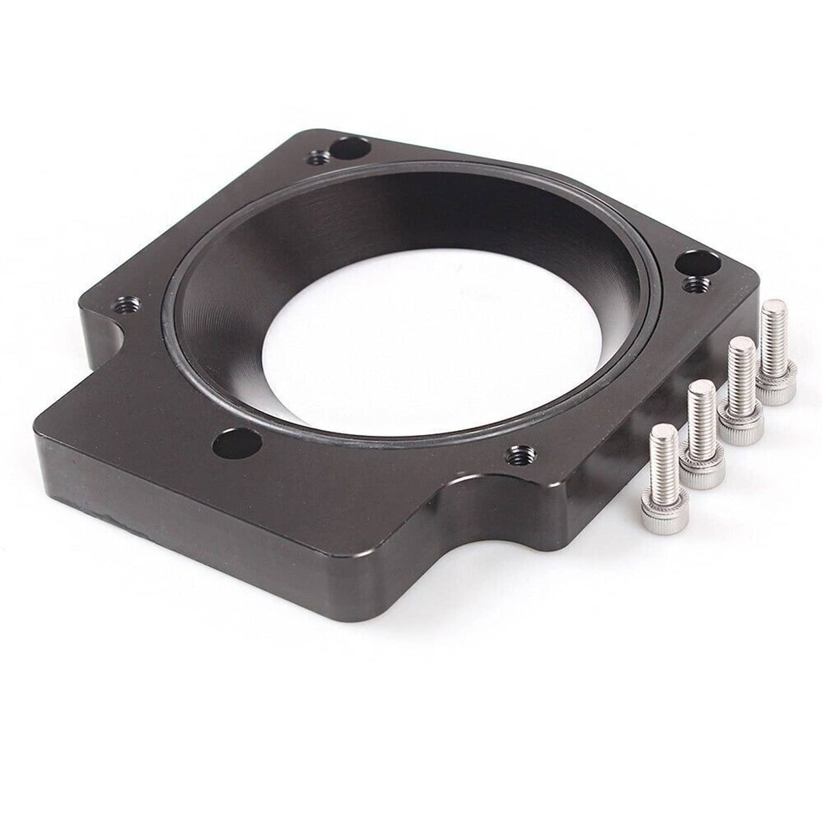 Bethesda Industrial Black 92mm Throttle Body+TPS IAC Adapter Plate for Chevy GM III LSX LS LS1 LS2