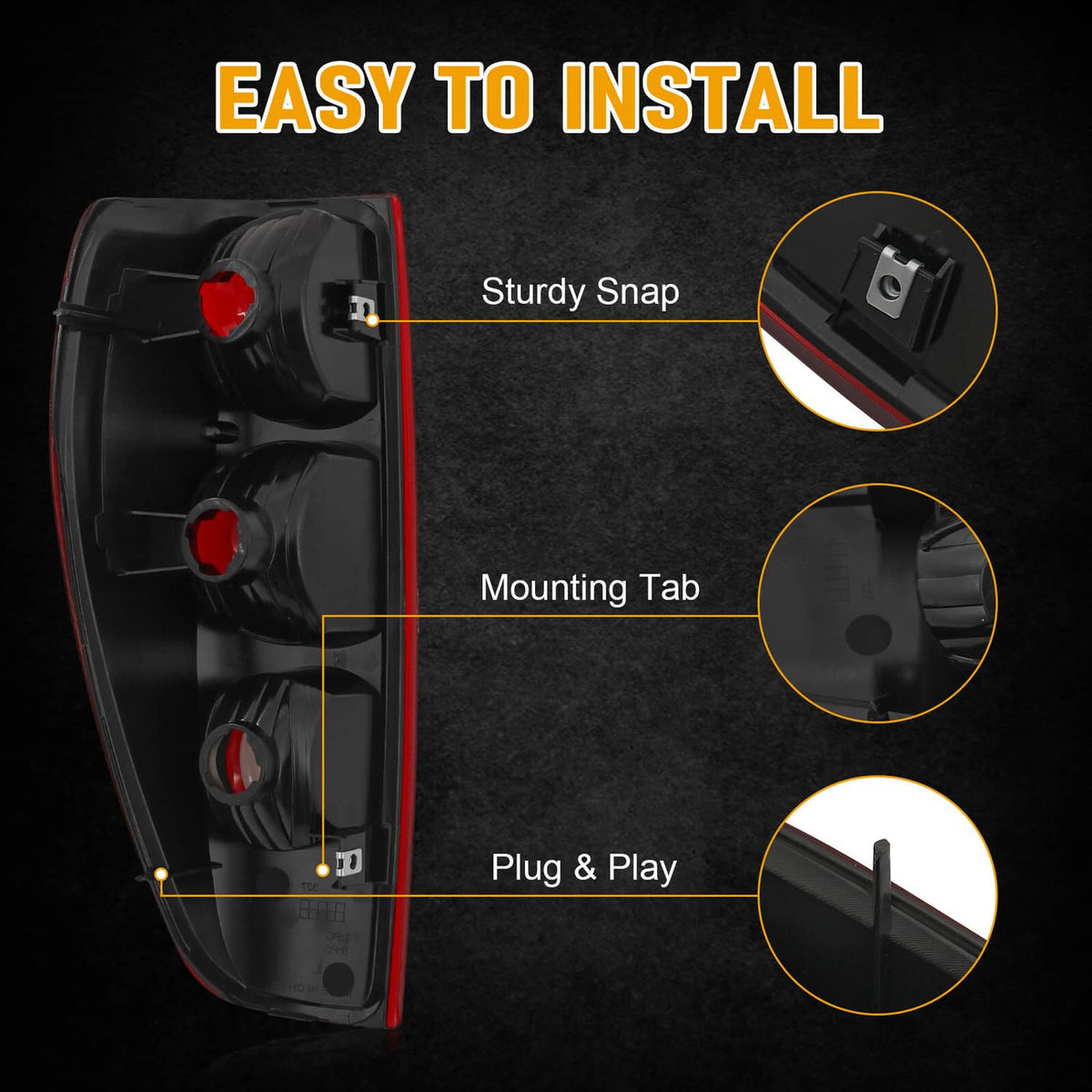 Bethesda Industrial Pair Tail Lights Lamps Left + Right For 2004-12 Chevy Colorado GMC Canyon Pickup