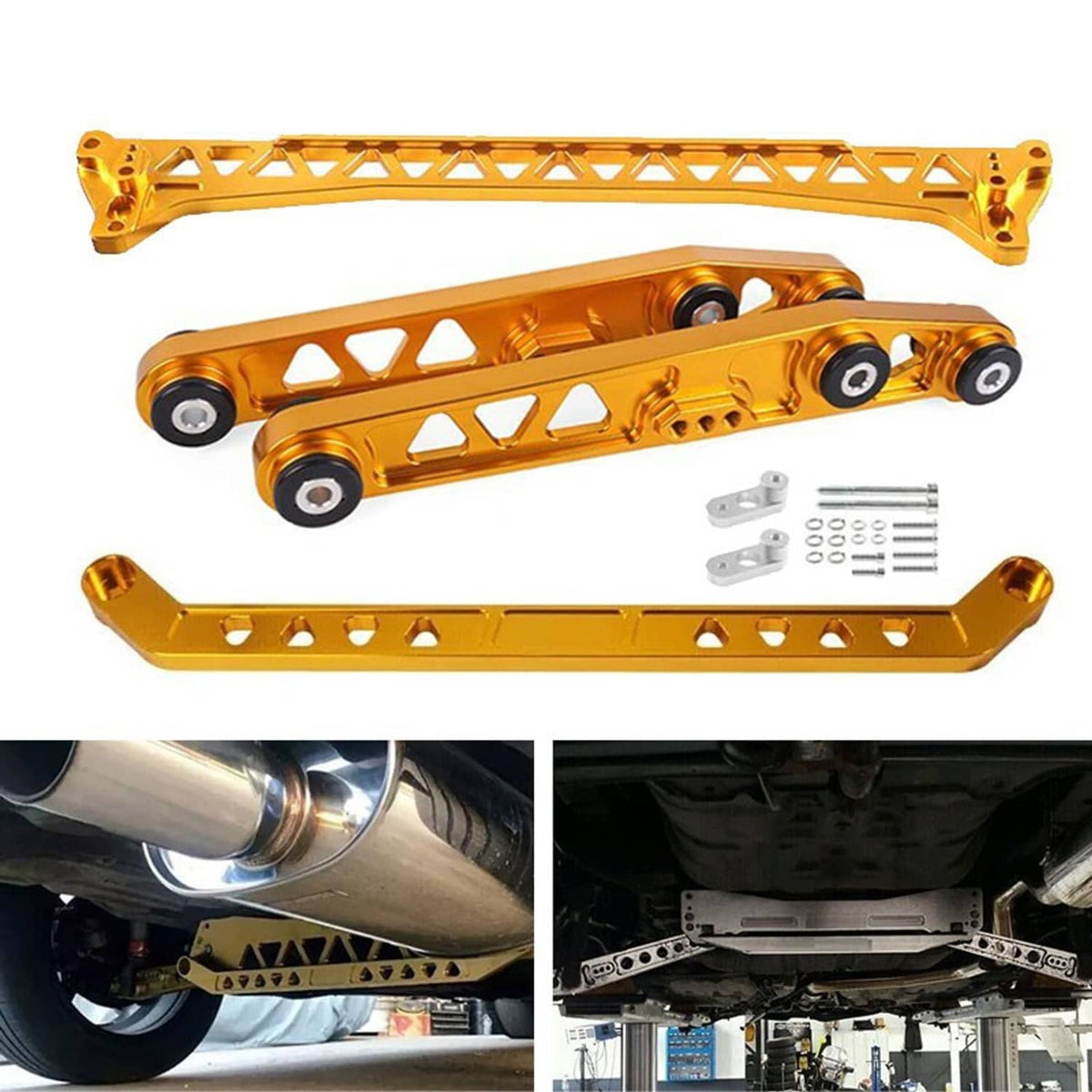 Bethesda Industrial Rear Lower Control Arm Subframe Brace Tie Bar for 1992-1995 Honda Civic EG 88-95