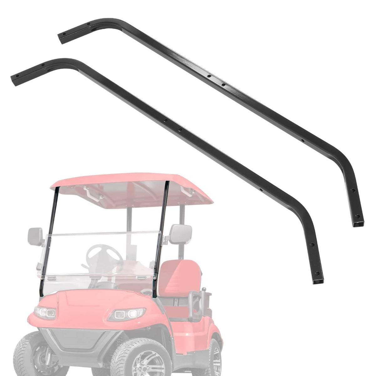 Bethesda Industrial Black Golf Cart Steel Front Roof Support Strut Kit For Advanced EV For ICON