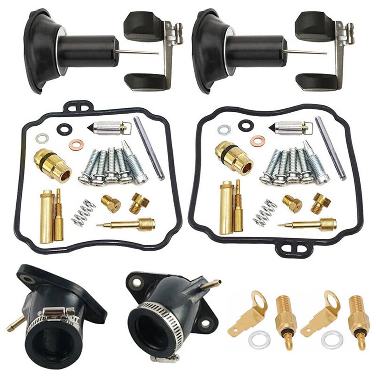 Bethesda Industrial 2Pcs Carburetor Rebuild Kit Carb Repair for Yamaha V Star 650 XVS650 1998-2016