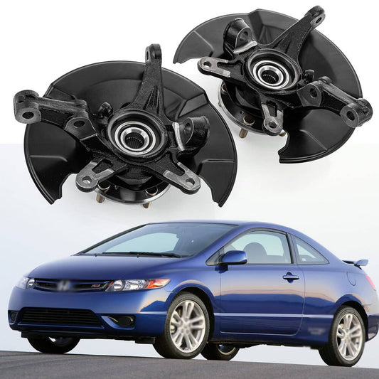 Bethesda Industrial Front LH+RH Steering Knuckle & Wheel Hub Bearing Fit for 2006- 2011 Honda Civic