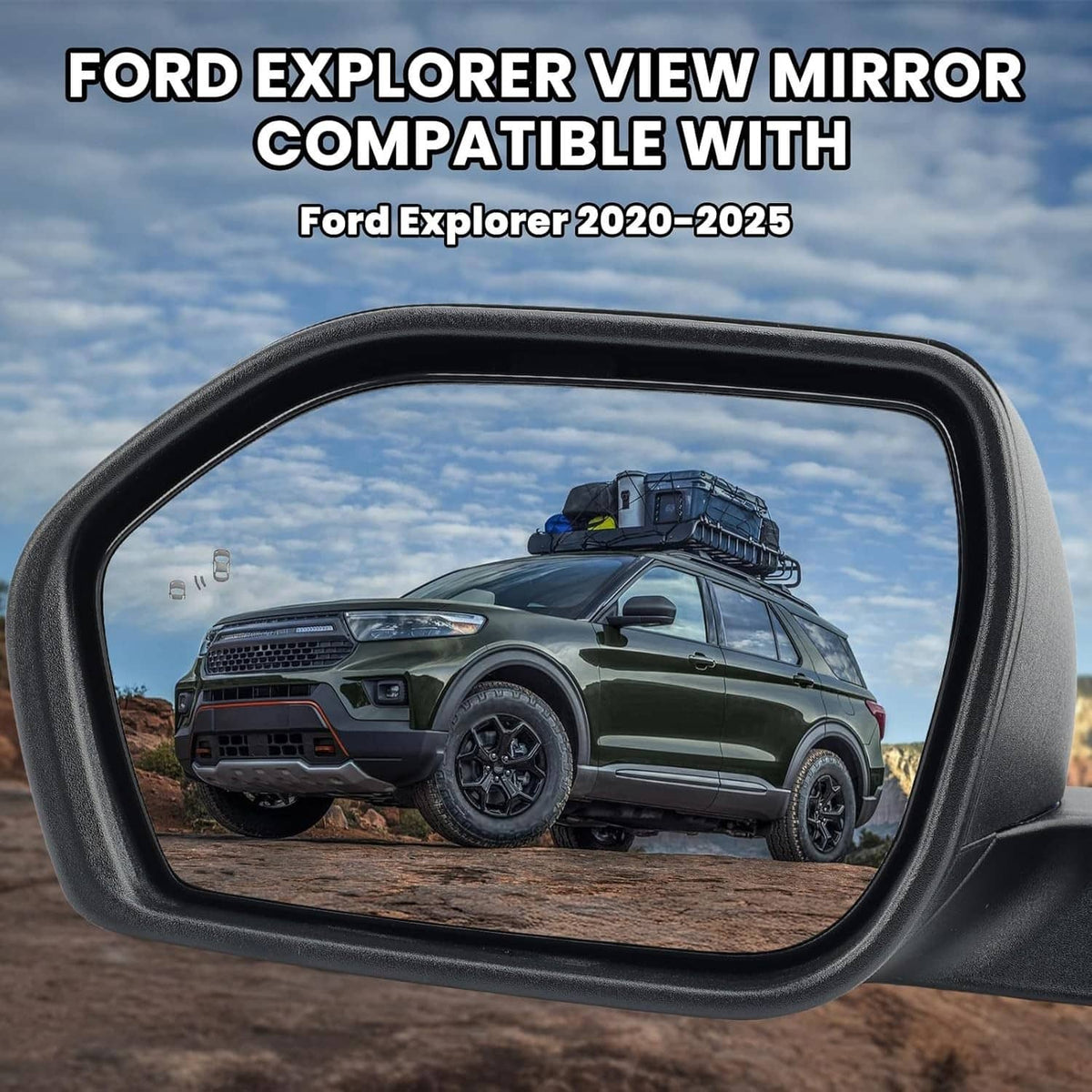 Bethesda Industrial New Driver Power Mirror For 2020-2024 Ford Explorer Power Heated Manual Folding