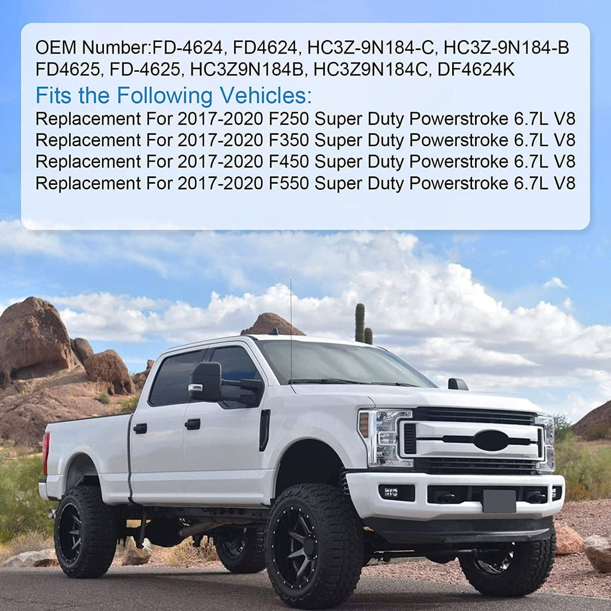 Bethesda Industrial 6Pcs Fuel/Water Filter Kit For 6.7L Ford Powerstroke 2017-20 FD4625 HC3Z-9N184-C