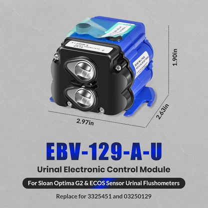 Bethesda Industrial EBV-129-A-U Urinal Electronic Control Module, for Sloan Optima G2 & ECOS, 1 Pack