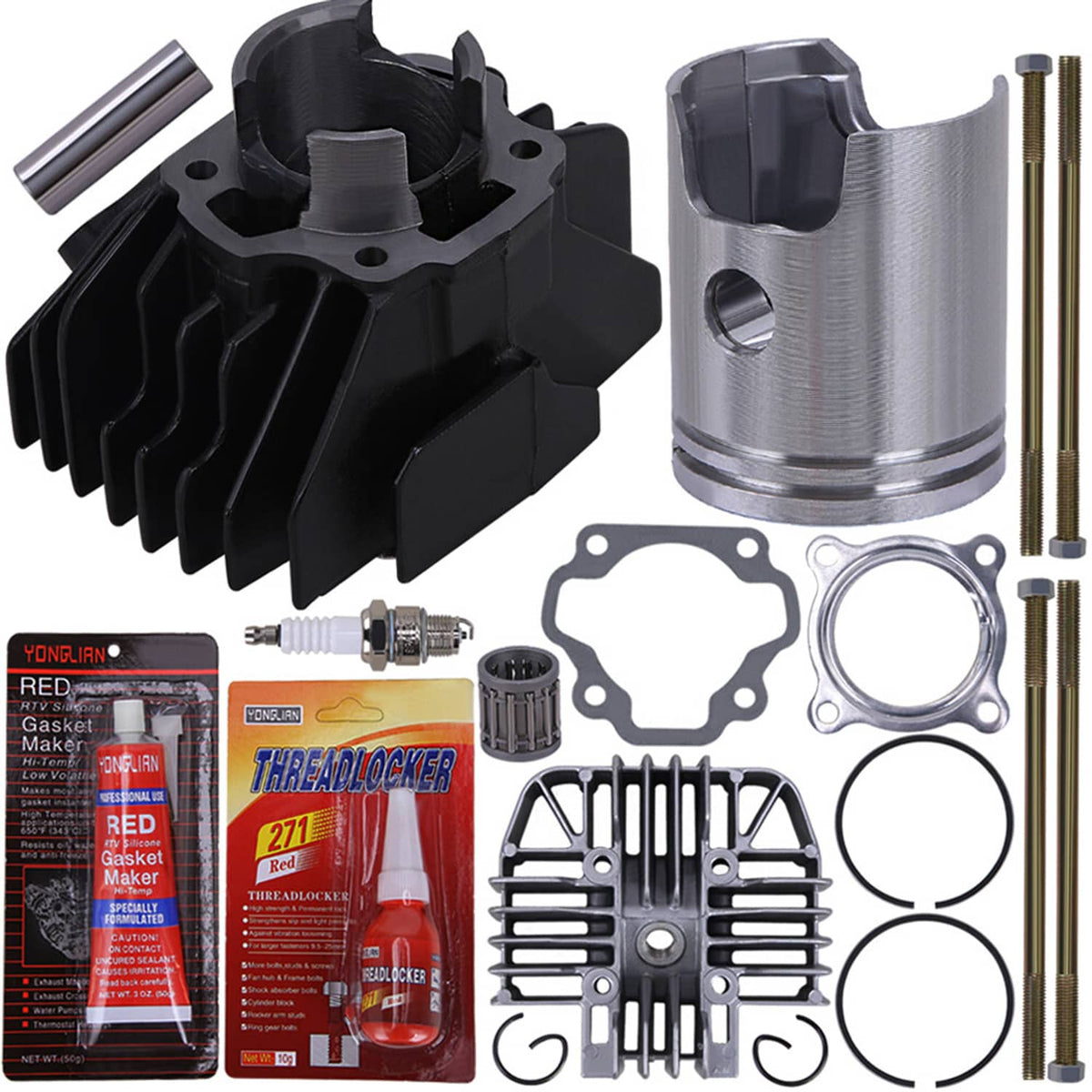 Bethesda Industrial 47mm Cylinder Piston Cylinder Gasket Top End Kit Fit for Yamaha PW80 1983-2006