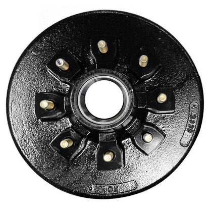 Bethesda Industrial (2) 12 in. X 2 in. Trailer Brake Hub Drum 8 on 6.5" 7000 lbs Axle 8 on 6 1/2"