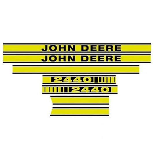 Bethesda Industrial Tractor Decal Set Hood 2440 Yellow fits John Deere 2440 JD409