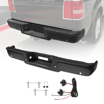 Bethesda Industrial Rear Bumper Assembly For Ford F150 2006 2007 2008 Black Step Bumper With Hole