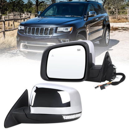 Bethesda Industrial Driver Side Mirror w/ Manual Folding Blind Spot For 2011-22 Jeep Grand Cherokee