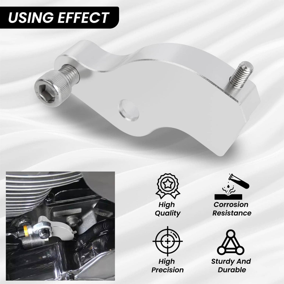 Bethesda Industrial Chrome Gear Shift Neutral Assist Bracket For Harley M8 Softail Touring Bagger
