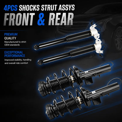 Bethesda Industrial 4Pcs Front & Rear Shocks Strut Assys w/Electric for 2013-2019 Cadillac XTS