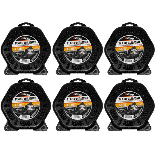 Bethesda Industrial 6PK Genuine Echo 330095071 Donut .095 Diamond 253 ft. Trimmer Line
