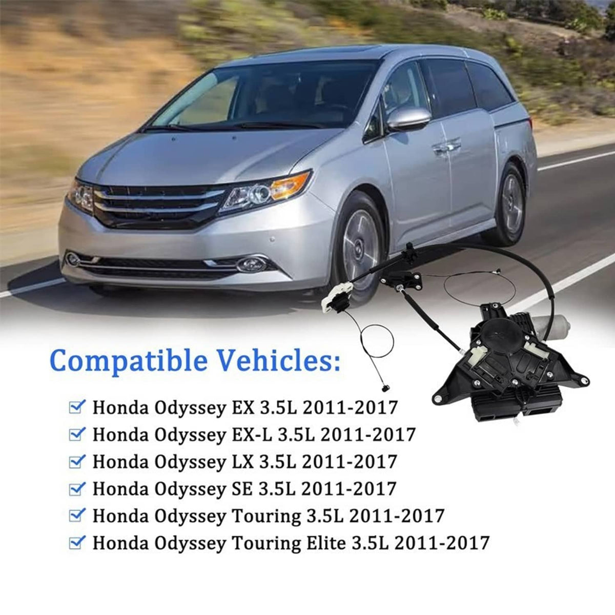 Bethesda Industrial 72050-TK8-305 For 2011-2017 Honda Odyssey Left Driver Power Sliding Door Motor