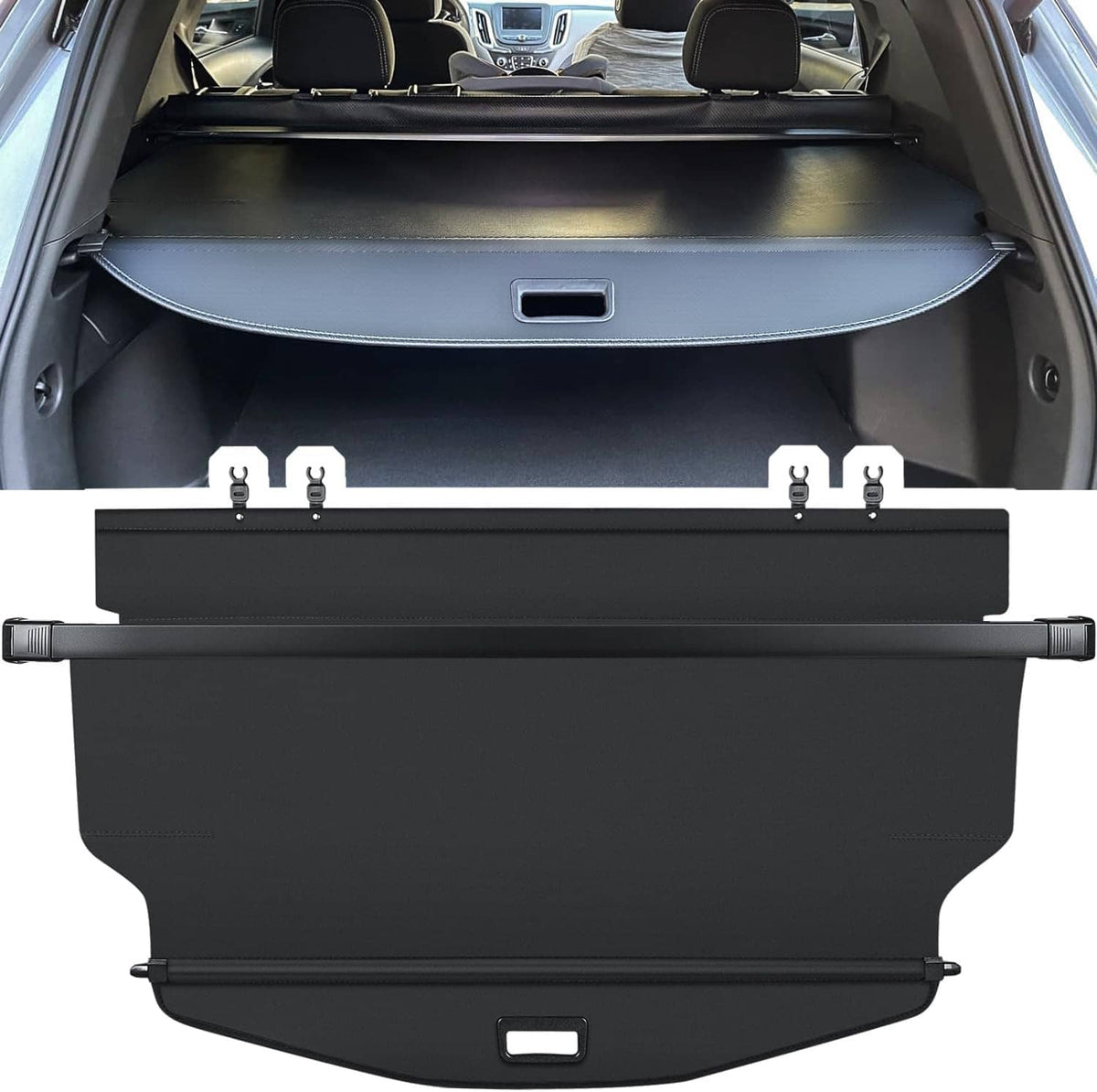 Bethesda Industrial Trunk Cargo Cover for Chevy Chevrolet Equinox GMC Terrain 18-25 Retractable Rear