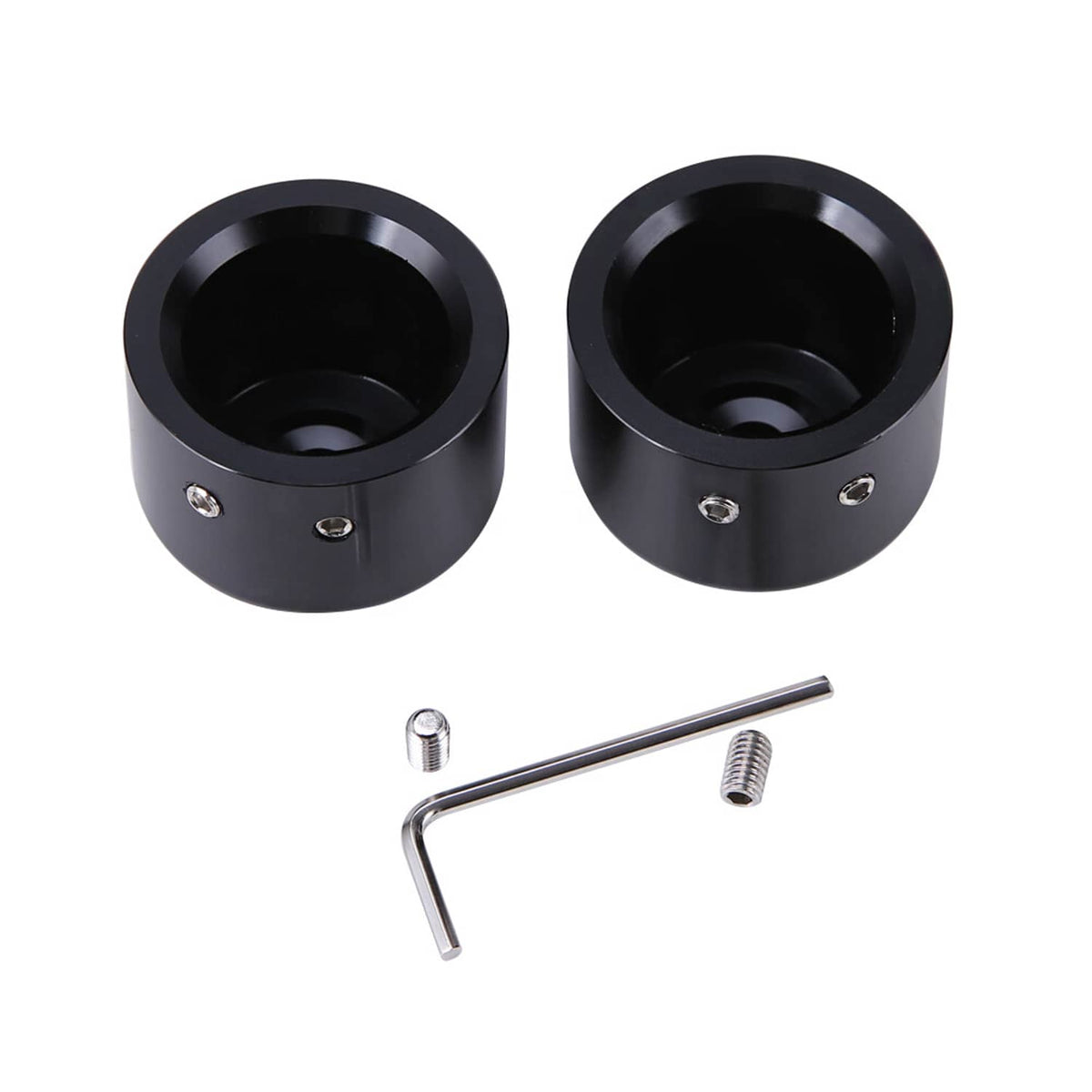 Bethesda Industrial Black Front Axle Cap Nut Covers Fit for Harley Touring Street Road Glide King