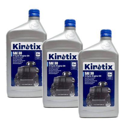 Bethesda Industrial 3PK Quart Kinetix High Performance Small Engine SAE 30Oil 80003 4-Cycle Engine