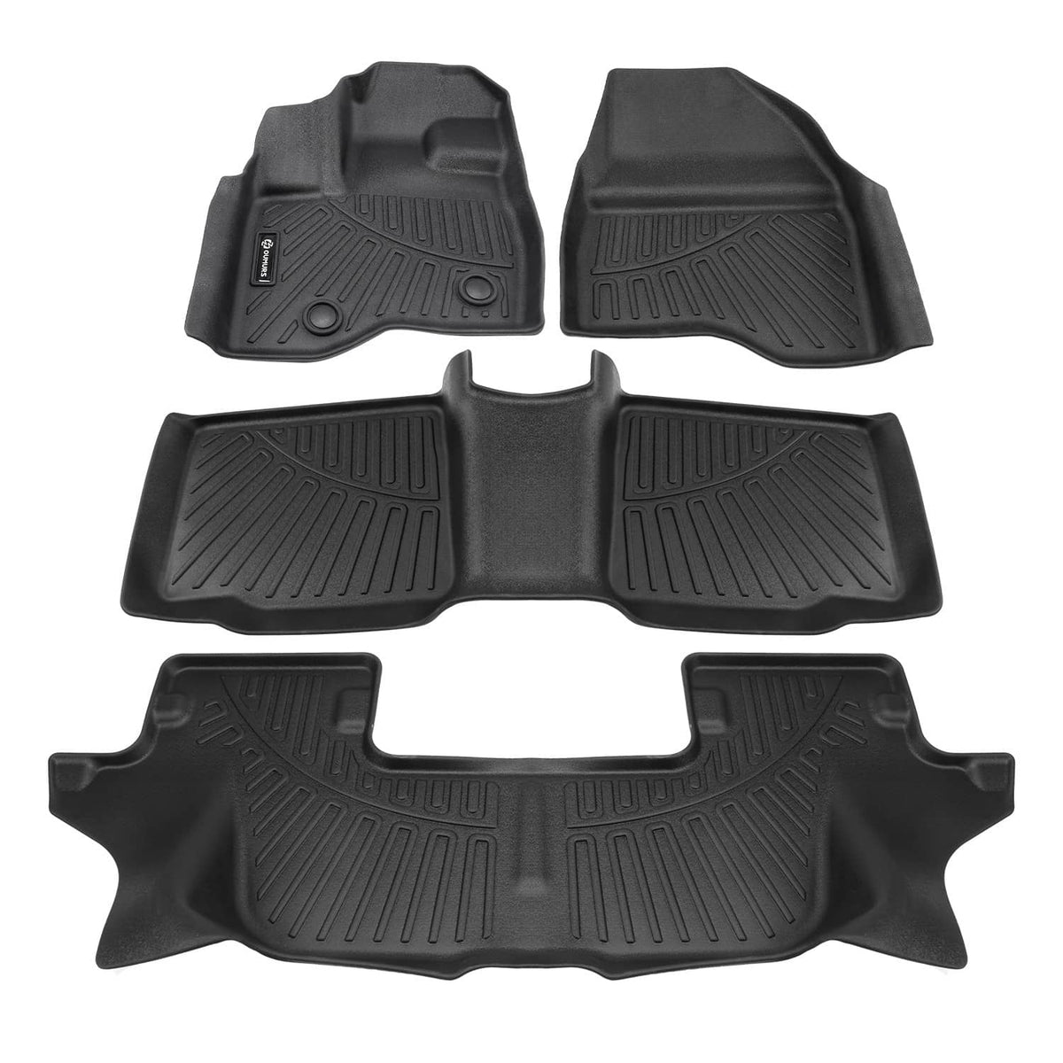 Bethesda Industrial Floor Mats For 2011-2014 Ford Explorer Bench Seating All Weather (3 Rows Liners)