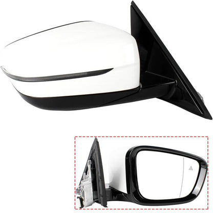 Bethesda Industrial Passenger Side Mirror w/Blind Spot White For 2019-2023 BMW 320i 330i 330e
