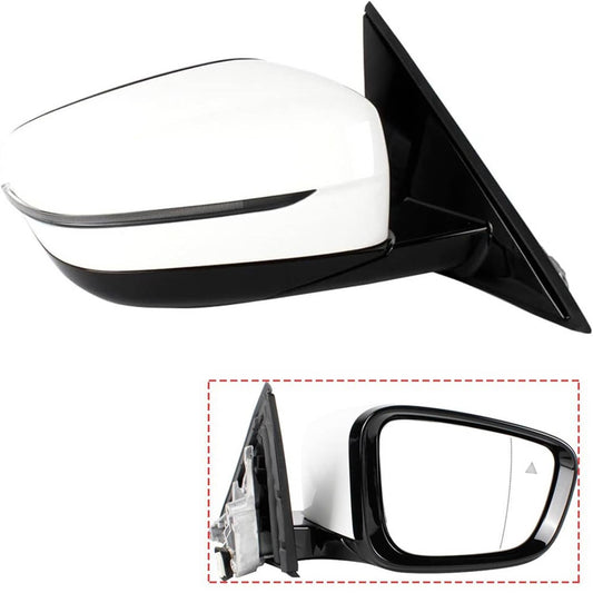Bethesda Industrial Passenger Side Mirror w/Blind Spot White For 2019-2023 BMW 320i 330i 330e