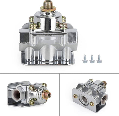 Bethesda Industrial Fuel Pressure Regulator Carburetor Chrome Fit Holley 12-803 2 Port 4 1/2 to9 PSI