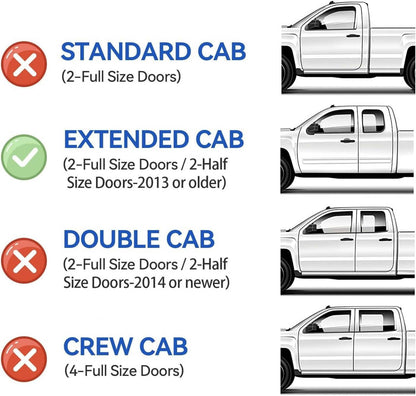 Bethesda Industrial Window Visors Rain Sun Guard for 99-06 Chevy Silverado GMC Sierra Extended Cab