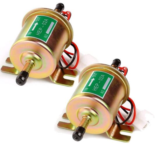 Bethesda Industrial 2Pcs 12V Electric Fuel Pump HEP-02A Universal Inline Low Pressure Gas Diesel