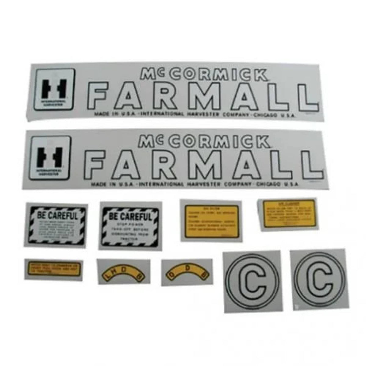 Bethesda Industrial C Decal Set Farmall McCormick Mylar fits International C