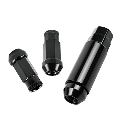 Bethesda Industrial 20Pcs M12x1.5mm Extended Steel Open Ended wheel Lug Nuts For Toyota Honda Black