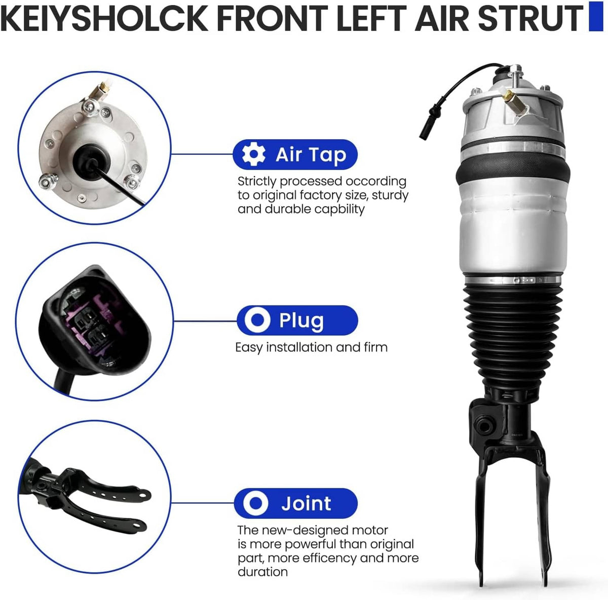 Bethesda Industrial Front Left Right Air Suspension Shock Struts For Porsche Cayenne 92A 2010-2018