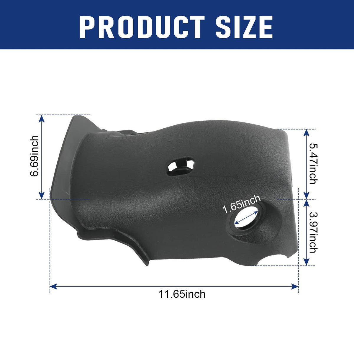 Bethesda Industrial Lower Steering Column Cover Black For 2016-2020 Kia Optima with Key Start