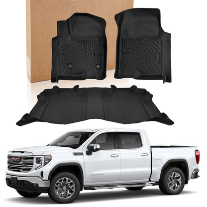 Bethesda Industrial For Chevrolet Silverado 2500HD/3500HD Crew Cab 2020-2024 Front & Rear Floor Mats