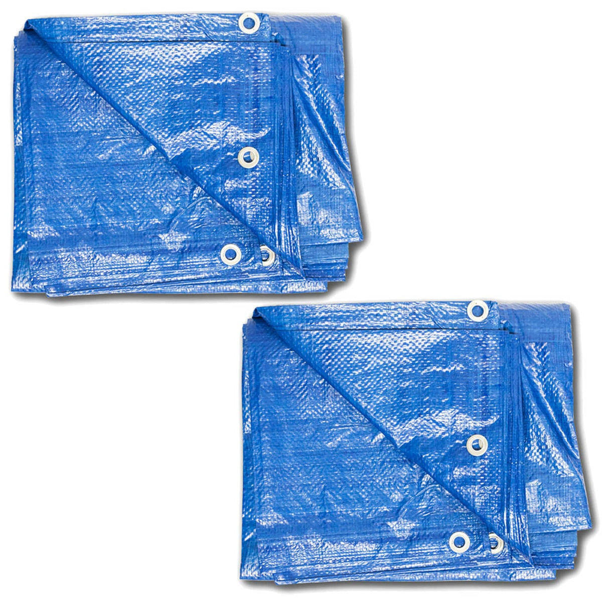 Bethesda Industrial 2PK Light Duty Weather Resistant Blue Tarp with Grommets 12X16