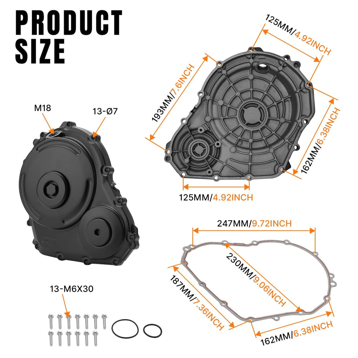 Bethesda Industrial Right Engine Crankcase Stator Cover Fit For Suzuki GSXR600 GSXR750 2006-2024