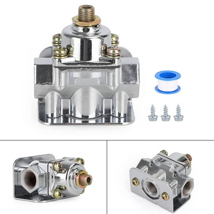 Bethesda Industrial Fuel Pressure Regulator Carburetor Chrome Fit Holley 12-803 2 Port 4 1/2 to9 PSI