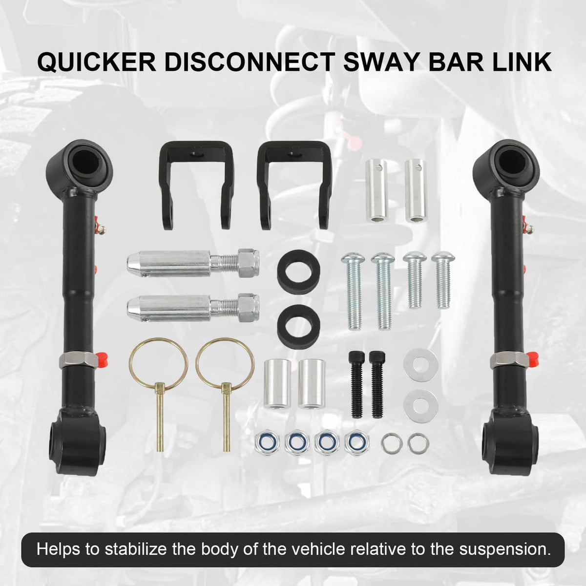 Bethesda Industrial Quick Disconnect Sway Bar Links For 98-06 TJ Cherokee 84-01 XJ with 2.5-6" Lifts