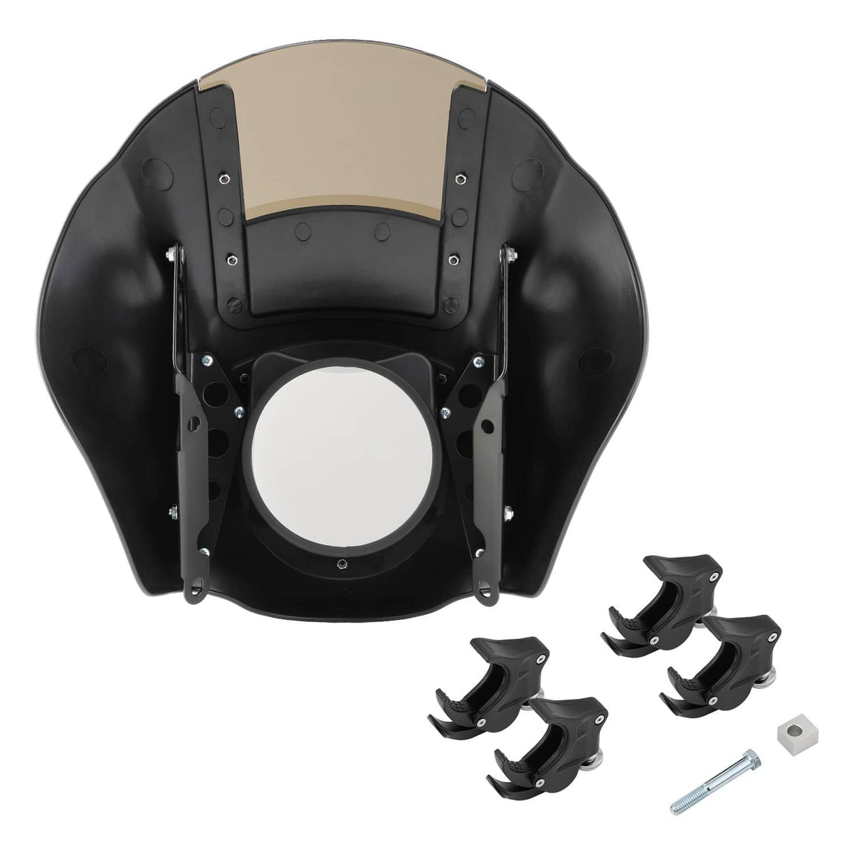 Bethesda Industrial Fit For Harley Dyna 2006-2017 Quarter Headlight Fairing Windshield & 49mm Clamps