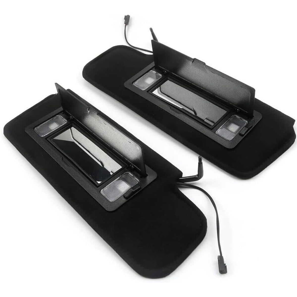 Bethesda Industrial Pair Sun visors w/Vanity Mirror & LED Light For 1984-1996 Chevy Corvette C4 5.7L