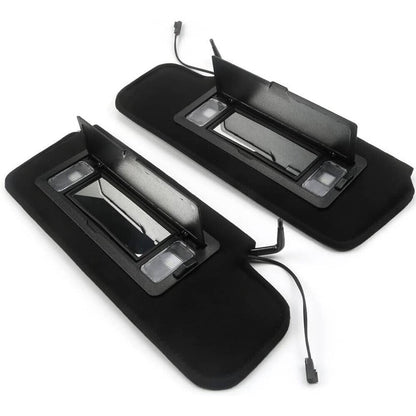 Bethesda Industrial Pair Sun visors w/Vanity Mirror & LED Light For 1984-1996 Chevy Corvette C4 5.7L