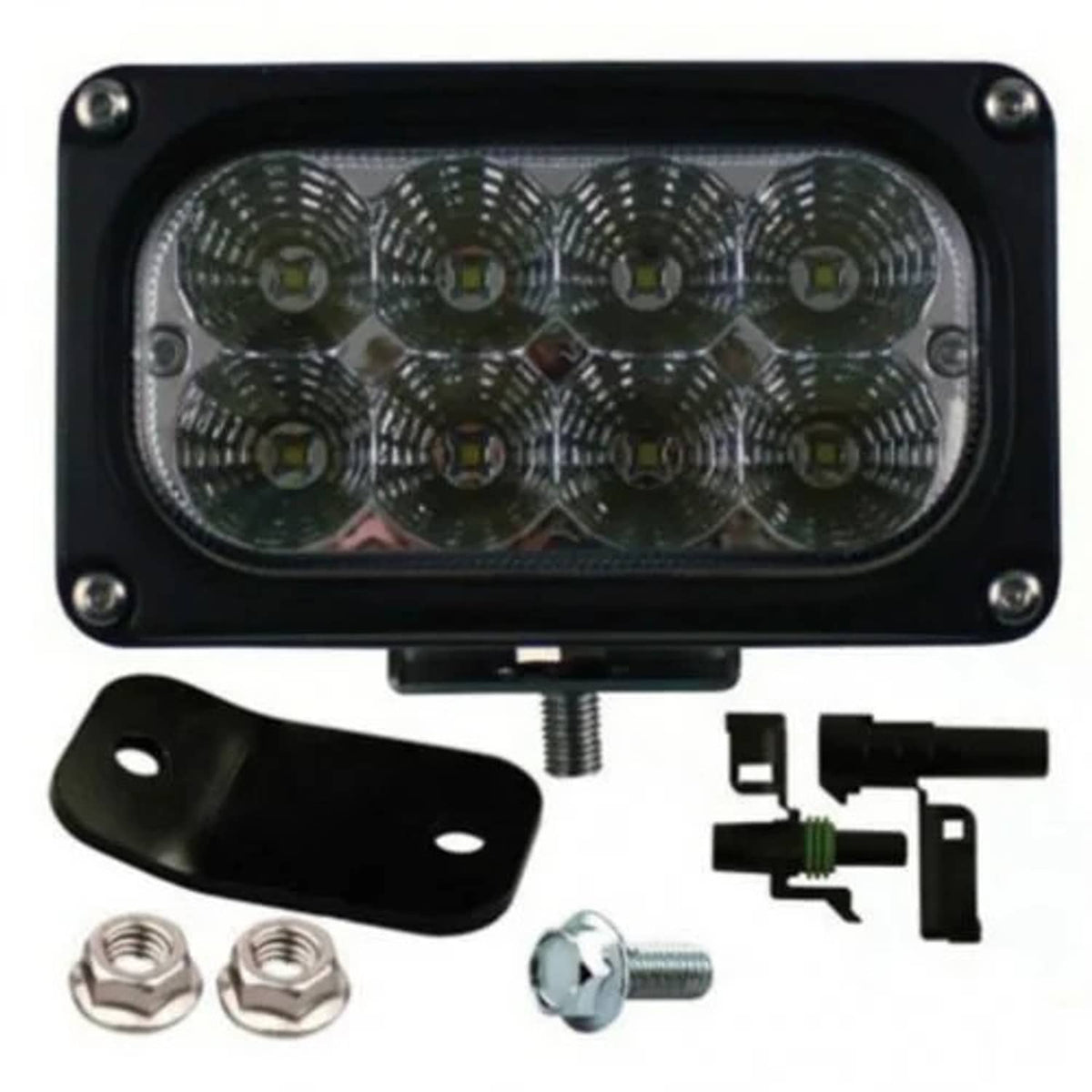 Bethesda Industrial LED Work Light - 40W Rectangle Pedestal Mount Flood Beam