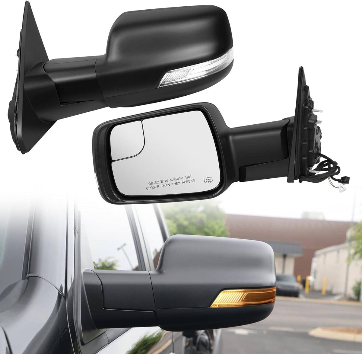 Bethesda Industrial Left Driver Side Mirror Heated Power Folding For 2019-2024 Ram 1500 68462769AB