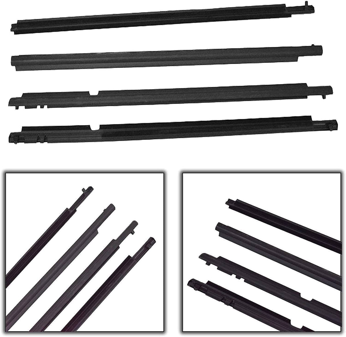 Bethesda Industrial 4Pcs Door Window Weatherstrips Belt Seal Moulding Trim For Toyota Corolla 09-12