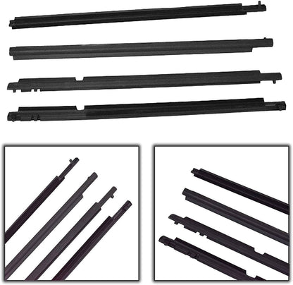 Bethesda Industrial 4Pcs Door Window Weatherstrips Belt Seal Moulding Trim For Toyota Corolla 09-12