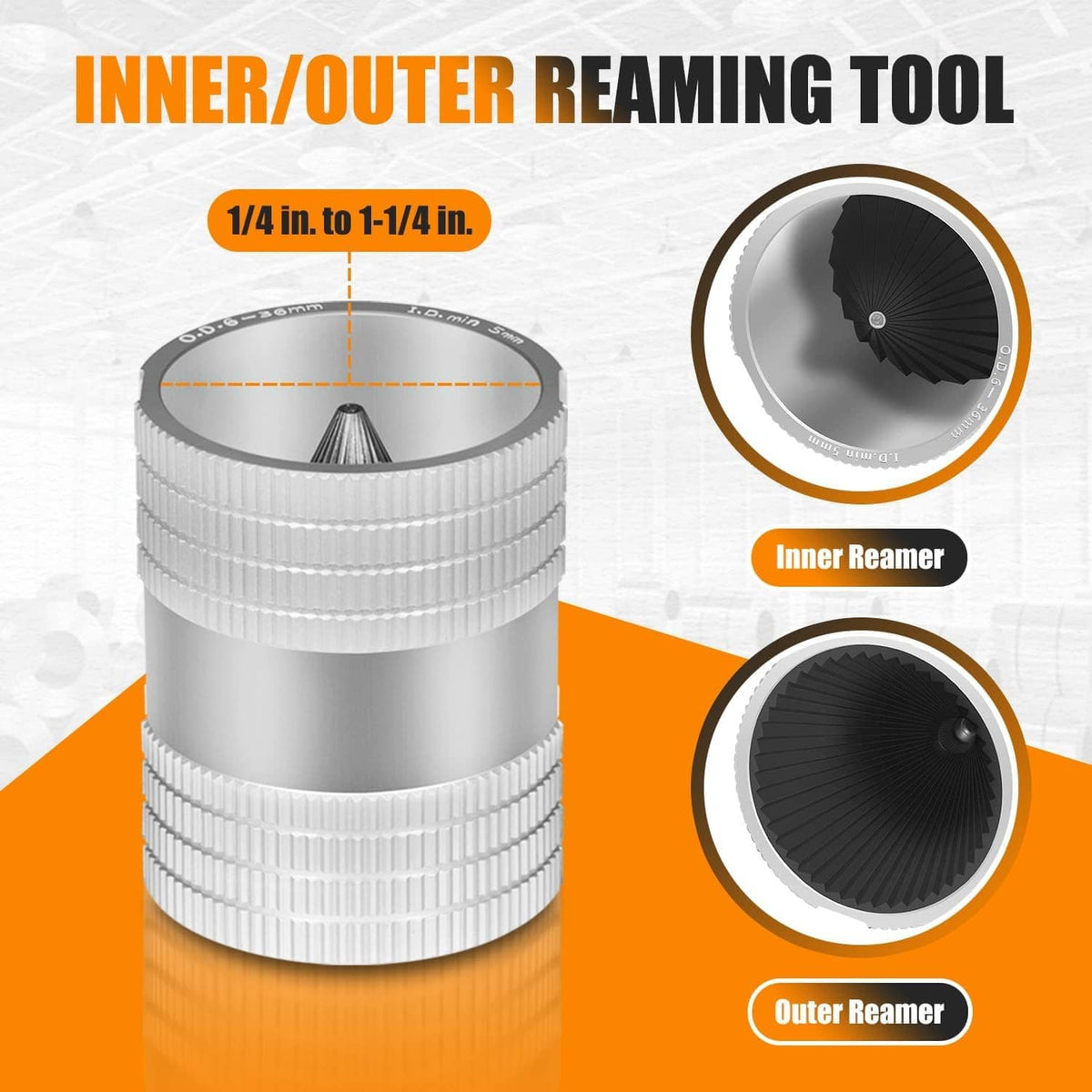 Bethesda Industrial 1/4" to 1-1/4" Inner/Outer Reaming Tool, Replace for 29983 Model 223S Reamer
