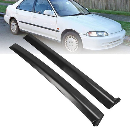 Bethesda Industrial Left & Right Side Window Molding Door Sash Trim For 1992-1995 Honda Civic Black